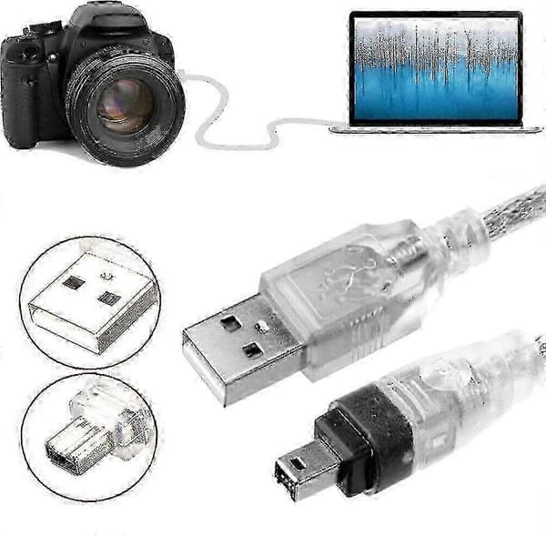 FireWire IEEE 1394 USB-kabel til Mini DV-videokamera til pc-overførsel