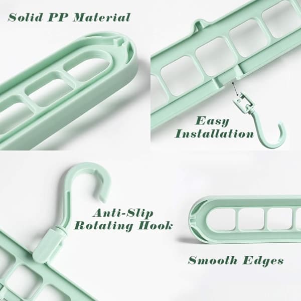 8-pak multifunktionelle pladsbesparende smarte bøjler - 9 rum - Inn