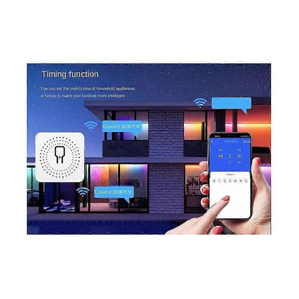 Tuya Smart Wifi Switch Module 16A 220V APP Fjärrkontroll Jog Självlåsande Relä Röststyrning Alex