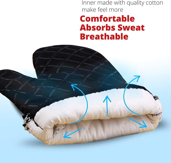 [13]Oven Mitts Heat Resistant Double-Sided Non-Slip Silicone Pot Holders for Grilling/Cooking/Baking/BBQ