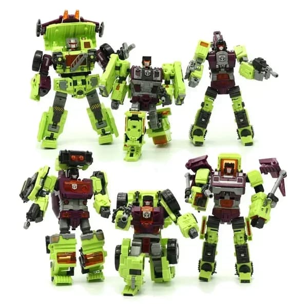 6-i-1 NBK Devastator Lekerobotbil Actionfigur - Transformerende gravemaskin og miksermodell for barn NBK Yellow NO BOX