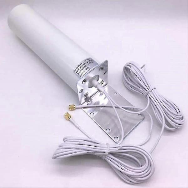 External 3G 4G LTE Antenna Outdoor with 5m Dual Slider CRC9 TS9 SMA for Router Modem white
