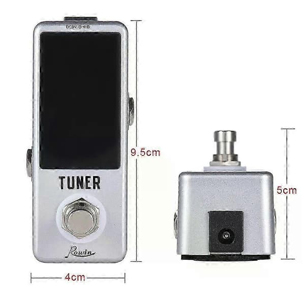 Mini kromatisk stämapparat pedal effekt LED-display True Bypass för gitarr bas