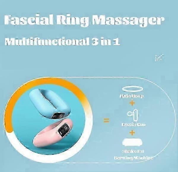 Multifunksjonell midje- og magefasciemassasjering, justerbar vibrasjonsmassasje Pink
