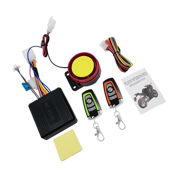 Motorcycle Anti-Theft Alarm System, Adjustable Sensitivity, Remote Control, Engine Start, Flashing Warning Light, 125DB Super Sound, Works with 12V