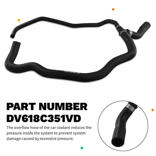 DV618C351VD kjølevæskeoverløpsslange for Focus Mk3 C-Max Black