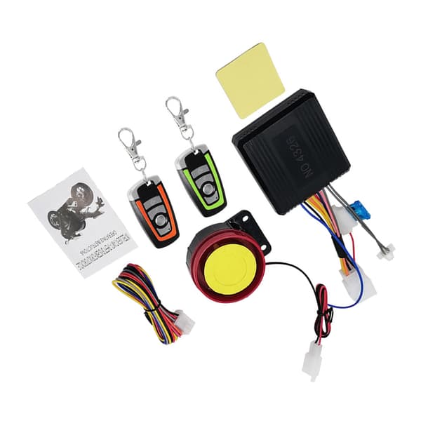 Motorcycle Anti-Theft Alarm System, Adjustable Sensitivity, Remote Control, Engine Start, Flashing Warning Light, 125DB Super Sound, Works with 12V