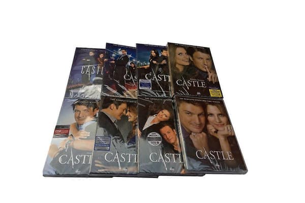 Castle: Den Komplette Serie Sæson 1-8 DVD-samling, 38-disc sæt, engelsk lyd med undertekster engelsk version