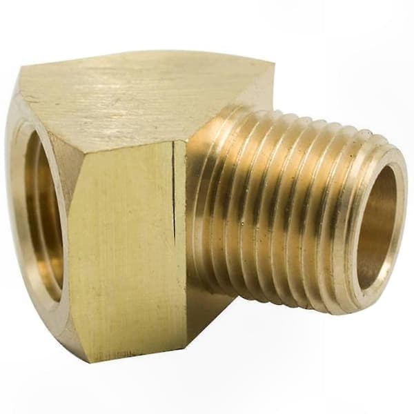 Messing 1/8\" NPT hann til hunn 45° gatealbuekobling, 2-pakning Brass
