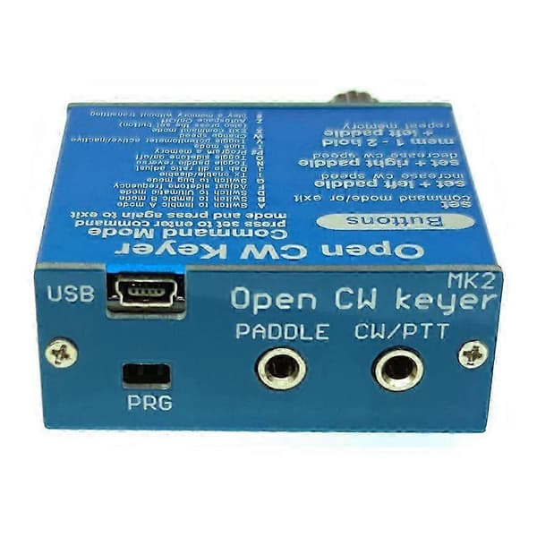 Velegnet til CW keyer MK2 sæt med metalkabinet, hastighedsjusterbar 1-999 wpm samlet Blue