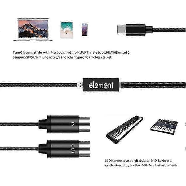 USB MIDI-grensesnitt for orgel og datamaskin med LED