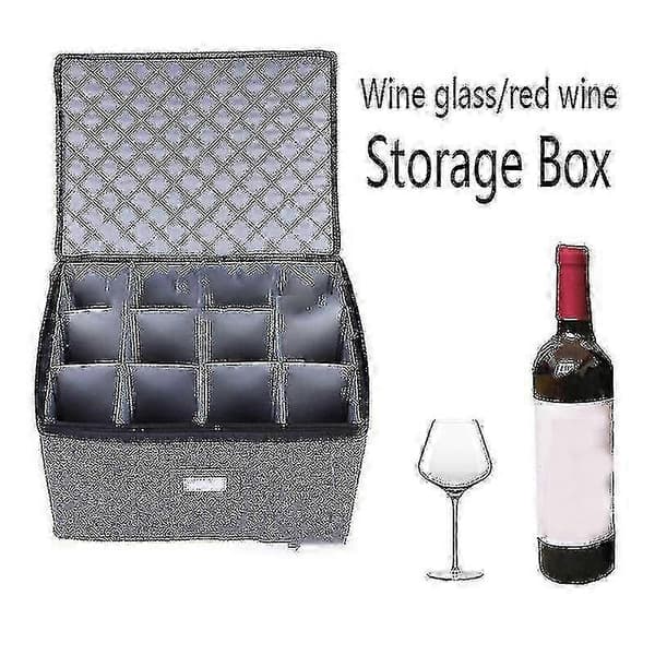 Wine Glass Storage Holds 12 Wine Glasses or Wine Foldable Storage Box Can Also Be Used for Clothes Shlm