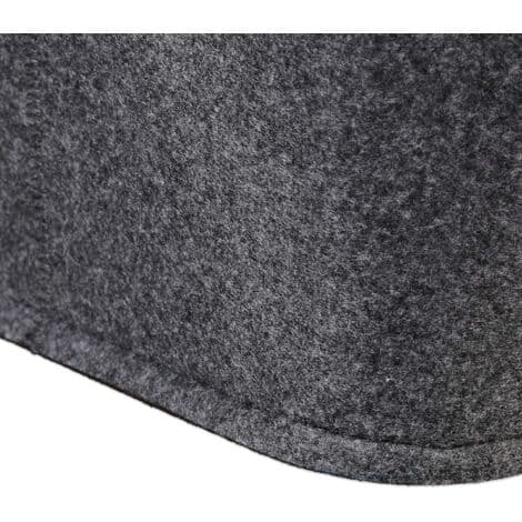 Felt bag, storage basket, foldable, box with handles, 45x40x32 cm, dark grey