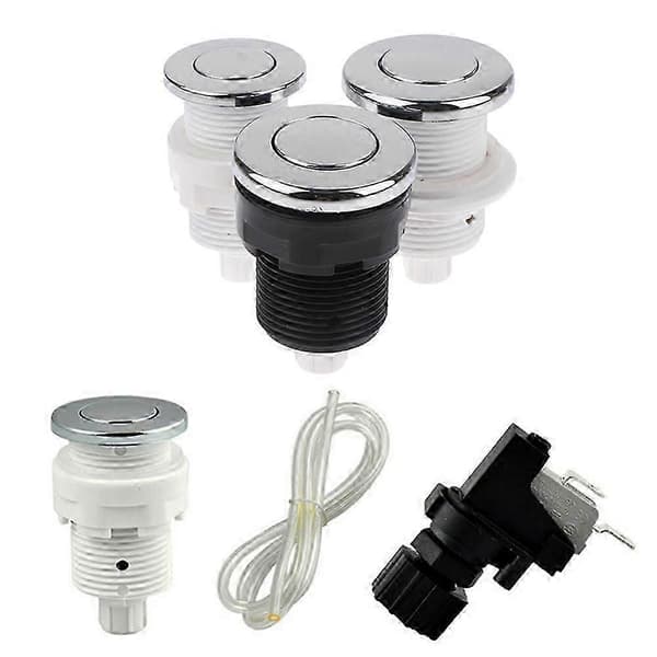 1 sæt pneumatisk tænd/sluk-trykknap til badekar, spa, affaldskværn, boblebad, 28 mm sæt 32Mm