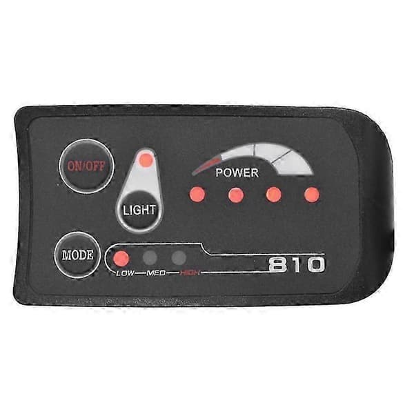 egnet til s810 e-cykelmåler LED-display ip65 36v uart til elcykelmåler Black 6PIN