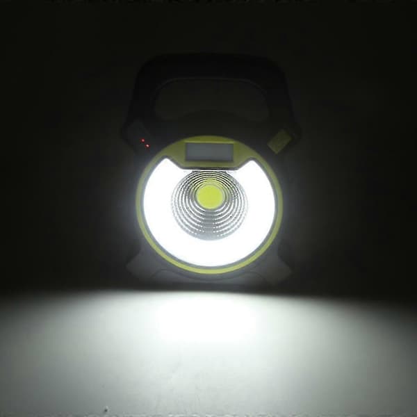 [13R] 30w Rechargeable Portable Handheld, Work Light Camping Light, White Light + Red And Blue Flashing Light Warning Function (1 Piece, Black)