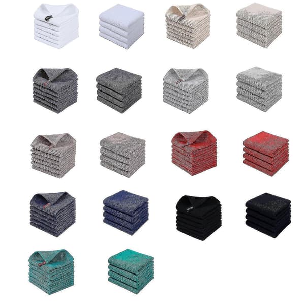 6-pack 100% Cotton Terry Kitchen Towels with Hook, Dark Blue Dark blue 34*34cm