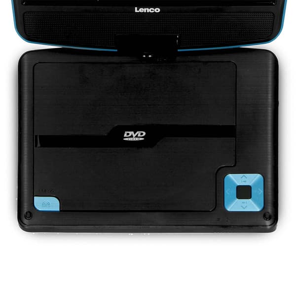 Portable 9\" DVD Player with USB Headphones and Mounting Bracket Blue/Black Svart, Blå 9