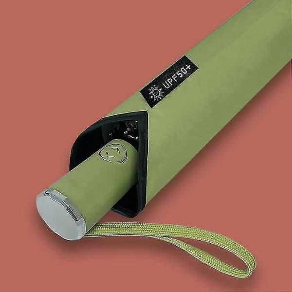 Kompakt Foldeparaply til Både Sol og Regn 8-ribbet 3-fold Automatisk Åbning/Lukning UPF50+ 97cm Efter Åbning Black Manual