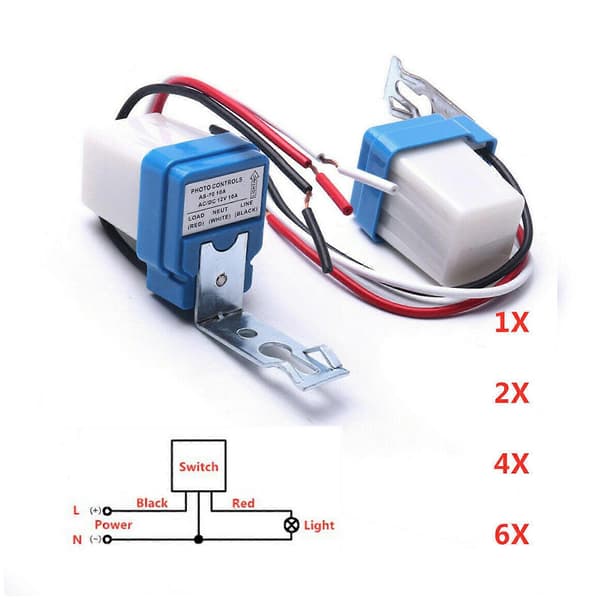 【13】AC/DC 12V 24V Dusk to Dawn Relay Automatic Photocell Light Sensor Detector Switch Accessory (FMY) B-24 V