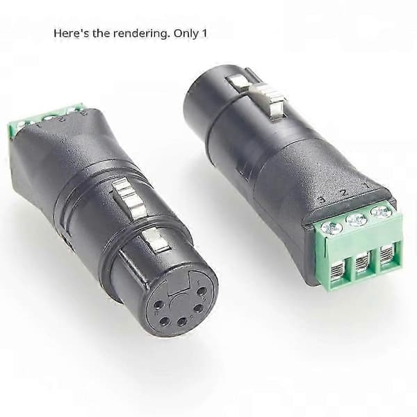 DMX 5-bens XLR hun til 3-bens klemrække til DMX512 lysstyring, scenelydudstyr og LED-dæmpning
