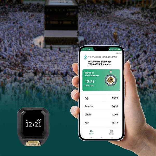 Smart Ring Bluetooth Elektronisk Fingerräknare Påminnelse om Bönestund Räkna Bön Fingerring Räkna