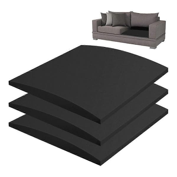 [13]Støttepude til sofapuder mod indsunkne sæder, 3 stk. møbelpuder til sofa, reparation af indsunkne sæder, skumstøttepude til sofa sort