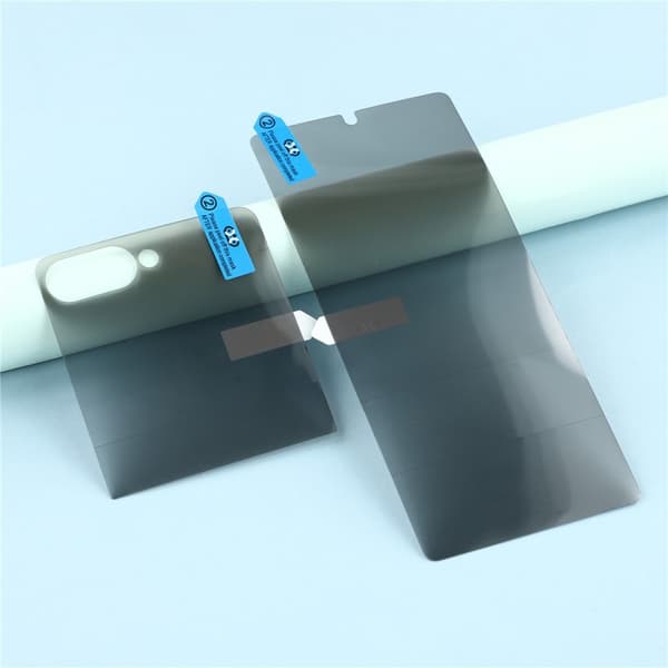 SKALO Samsung Z Flip7 Privacy Full Coverage Front+Back Screen Protector - Black Svart black