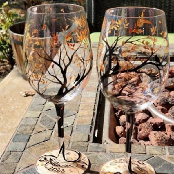 Kreativt vinglas med tryck för vin och öl