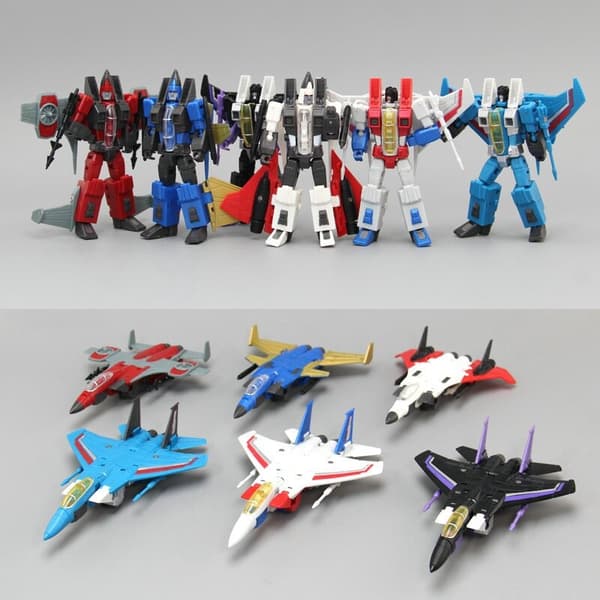 G1 Transformation Robot Toy Set: Starscream, Skywarp, Thundercracker - Small Scale Airplane Figures TS02