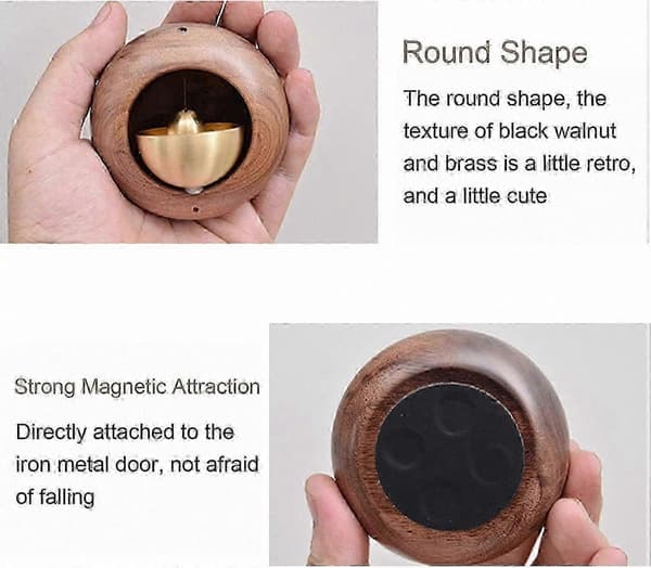 Trådlös dörrklocka, magnetisk sugklocka, rund äggformad design, hållbar och elegant hemmeddelandelösning