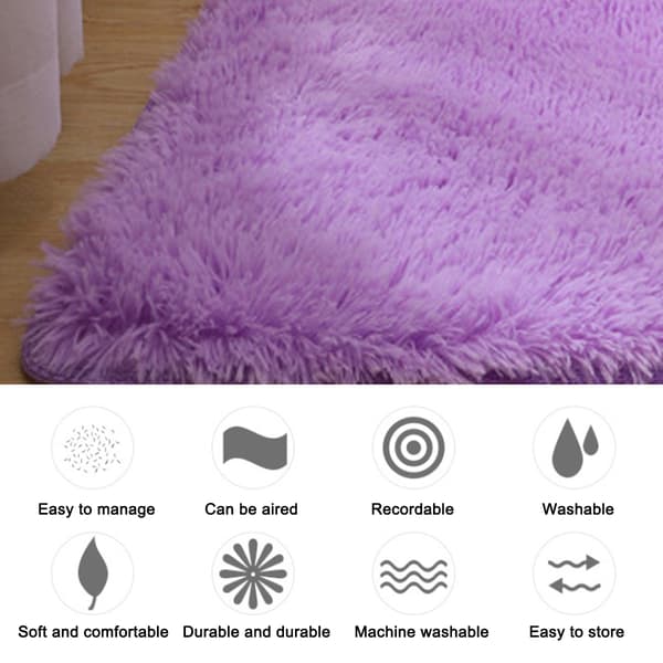 [13R]1 Piece Rug - Light Purple - 80*160cm Thickened and Encrypted (Machine Washable)