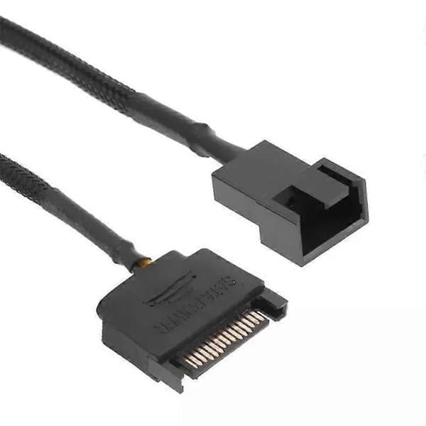 SATA 15Pin til 2-vejs 3Pin 4Pin Computer Ventilator Strømadapter Forlængerkabel Ledning As shown