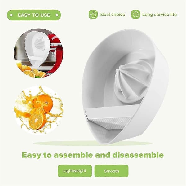 Lämplig för KitchenAid citruspressfäste, citronpress, tillbehör för citruspress White