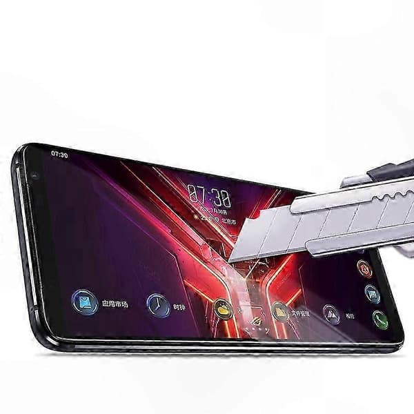 Täysin peittävä silkkipainettu karkaistu lasinen näytönsuoja Asus ROG 3:lle