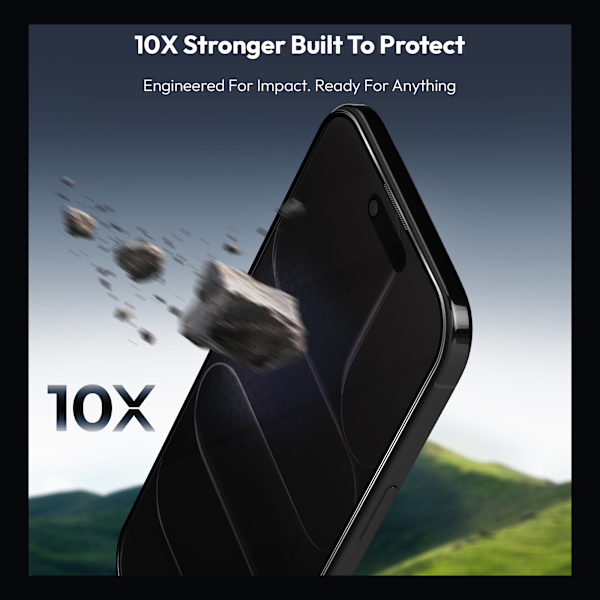 2-Pack iPhone 17 Air Privacy Screen Protector - Tempered Glass | [Automatic Installation] - Bubble-Free iPhone 17 Air