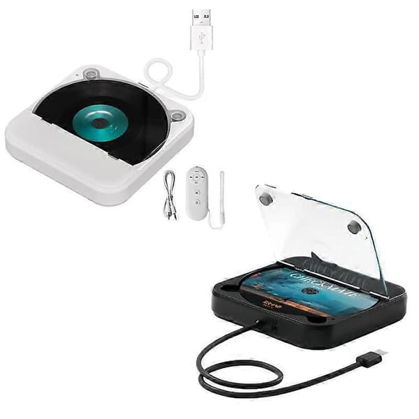 Monitoiminen auton ulkoinen CD-soitin USB-liitännällä White