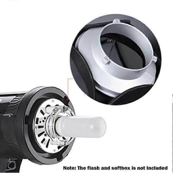 Anslut enkelt softboxar till studioblixtar | Softbox Speed Ring Adapter Kompatibel med Monolights, Strobe-blixtar, Speedlite & Speedlight Silver