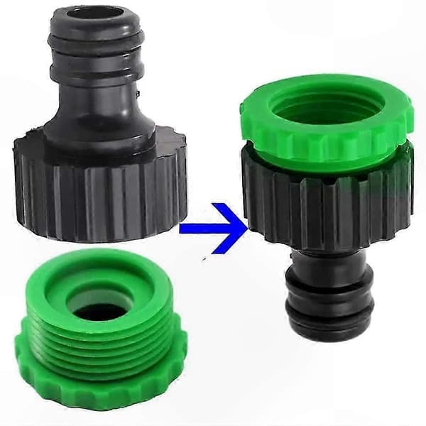 1 sæt holdbare haveslangefittings og -koblinger, plastikhane- og rørkoblingssæt til udendørs brug Green