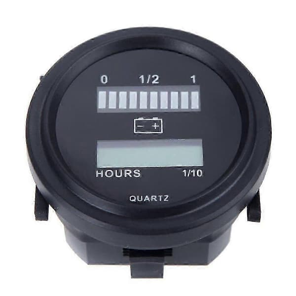 12V/24V/36V/48V/72V LED Digital Batteristatus Ladeindikator Black