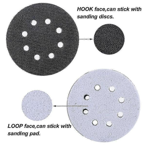 6st 5 tums kardborresvampdyna för slipdynor 8-hålsdesign 125 mm
