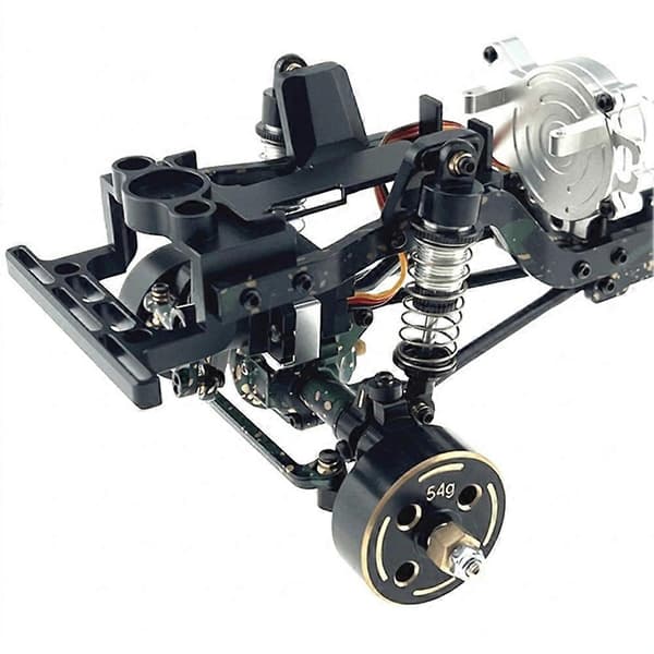 RC Bil Opgradering Justerbar Hydraulisk Støddæmper Kit til MJX 1/18 H18P RC Bil Tilbehør Sort Black
