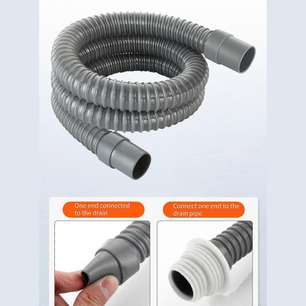 Fleksibel 70 cm/100 cm lang PVC afløbsslange, forlænget afløbsrør til badeværelsesvask og køkkenvaskinstallation 80cm
