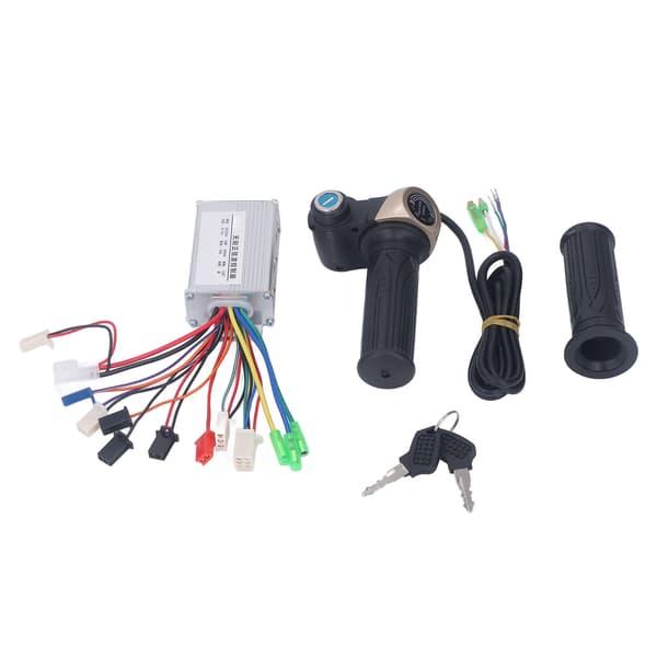 24V 350W Brushless Motor Controller with Twist Throttle and Lock Key for Electric Bikes