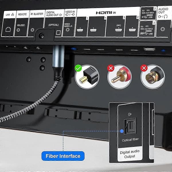 3m JUNSUNMAY Uros USB Type-C - Uros Toslink Optinen Ääni SPDIF-kaapeli Not Specified