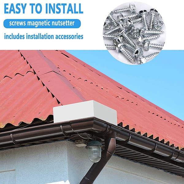 Gutter Splash Guard for Heavy Rain, Roof Diverter with Corrosion-Resistant Aluminum Body, Gutter Diverter for Seamless Integration into