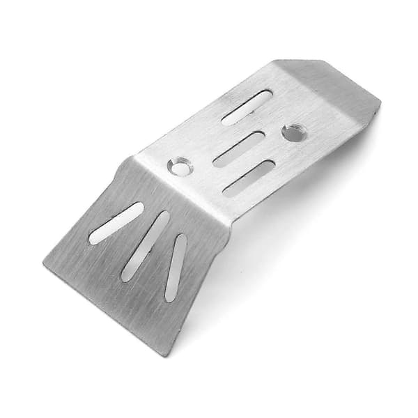 Velegnet til Arrma 1/18 Granite Grom, opgradering af chassisbundplade i rustfrit stål Silver