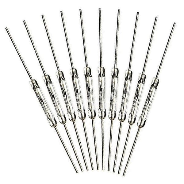 50-delt 14 mm x 2 mm Reed-kontakt sæt 45 mm længde til sensorer