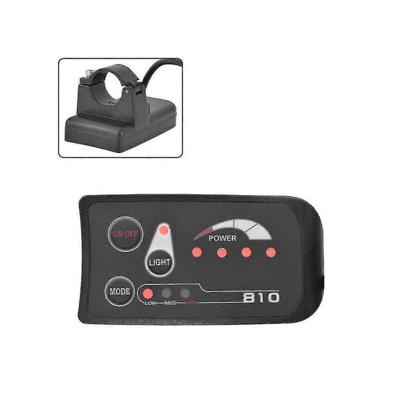 S810 E-pyörämittari 36V LED-näyttö 6-nastaisella UART-liitännällä IP65 Black