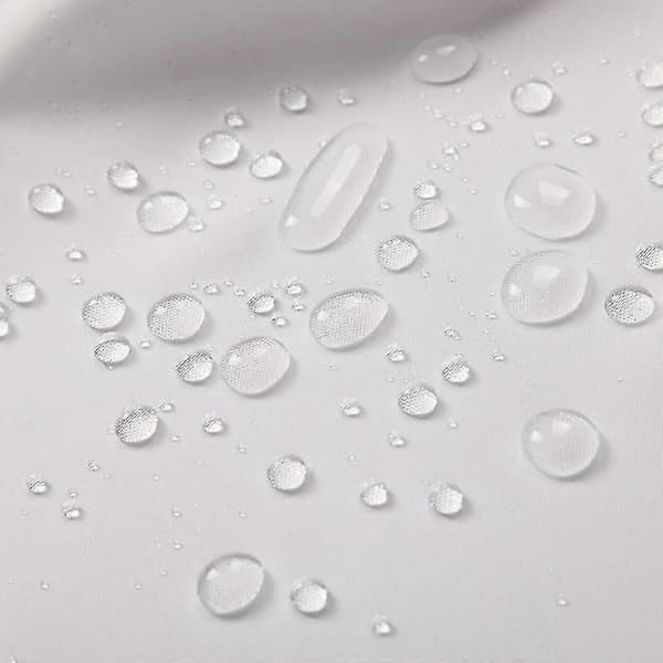 Dusjforheng 120x200 cm, Hvitt Dusjforheng, Vaskbart Stoff, 120x200 cm